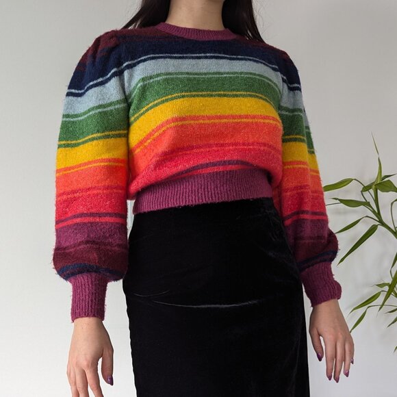*2/$20* Zara Striped Knit Sweater, Size M - Picture 1 of 6